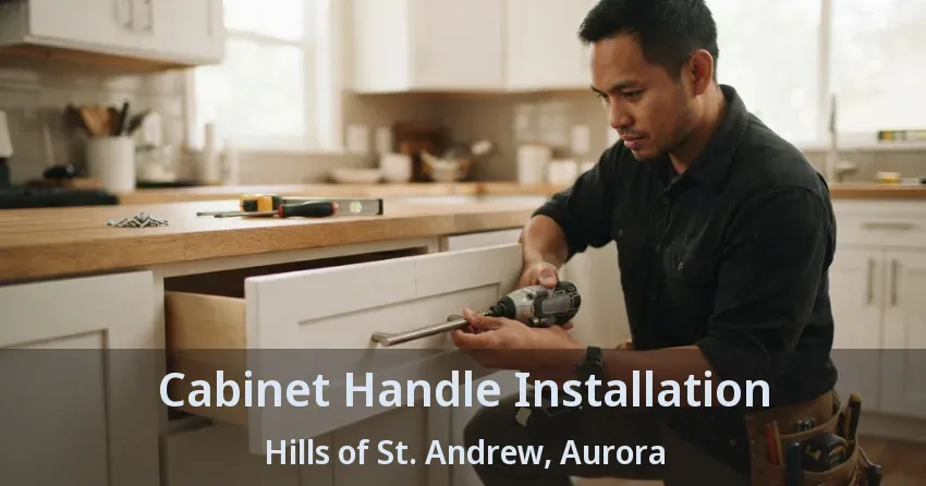 Cabinet Handle Installation Hills of St. Andrew, Aurora - ON