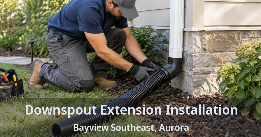 Downspout Extension Installation Bayview Southeast, Aurora - ON