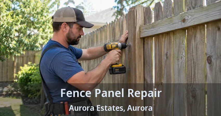 Fence Panel Repair Aurora Estates, Aurora - ON