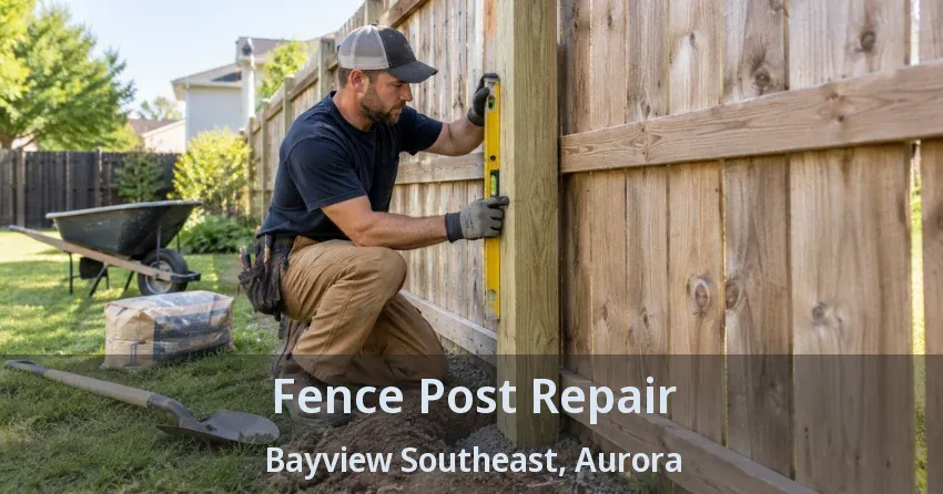 Fence Post Repair Bayview Southeast, Aurora - ON